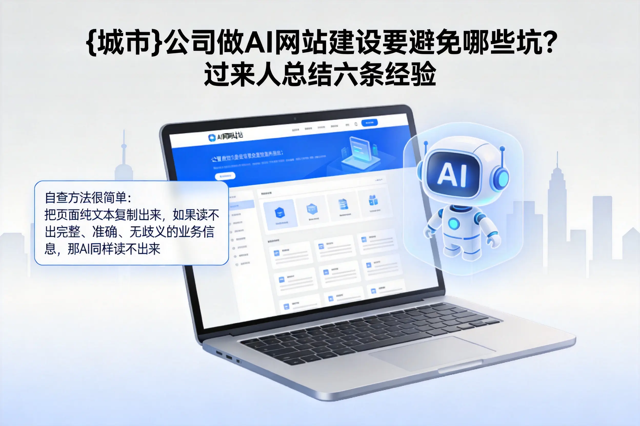 肇庆公司做AI网站建设要避免哪些坑?过来人总结六条经验