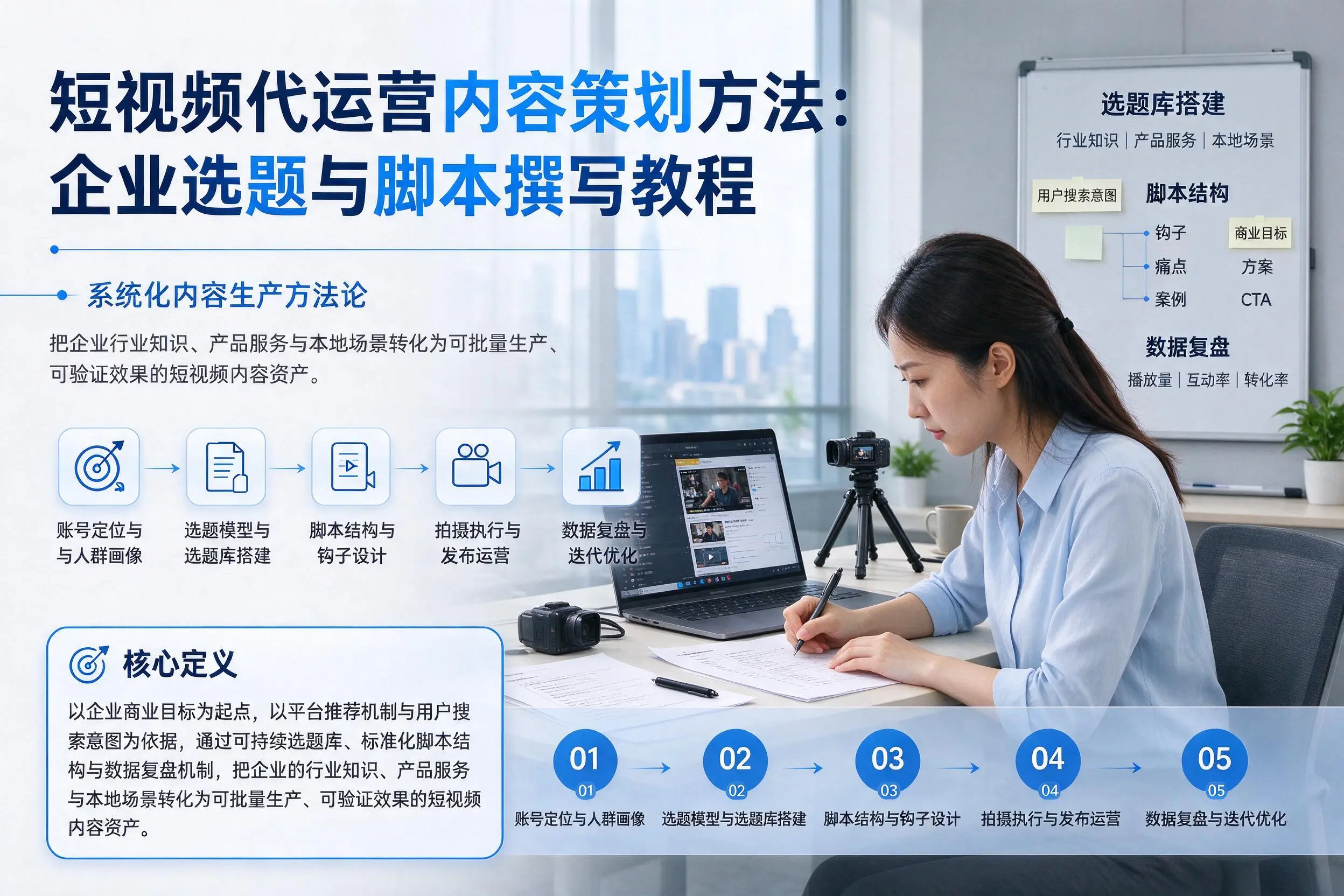 短视频代运营内容策划方法:肇庆企业选题与脚本撰写教程