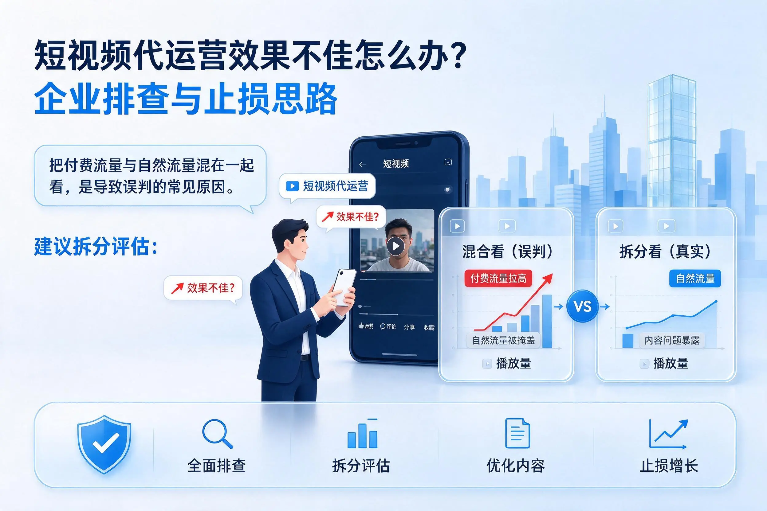 短视频代运营效果不佳怎么办？肇庆企业排查与止损思路