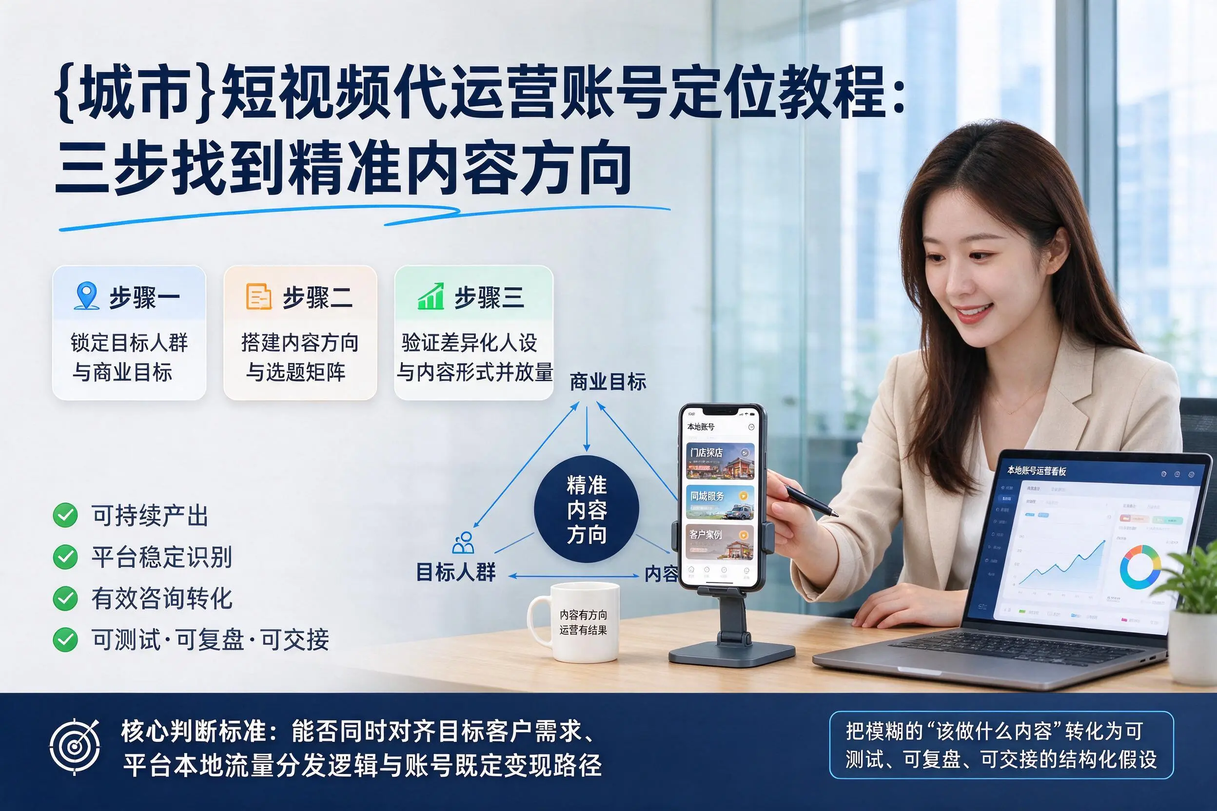 肇庆短视频代运营账号定位教程：三步找到精准内容方向