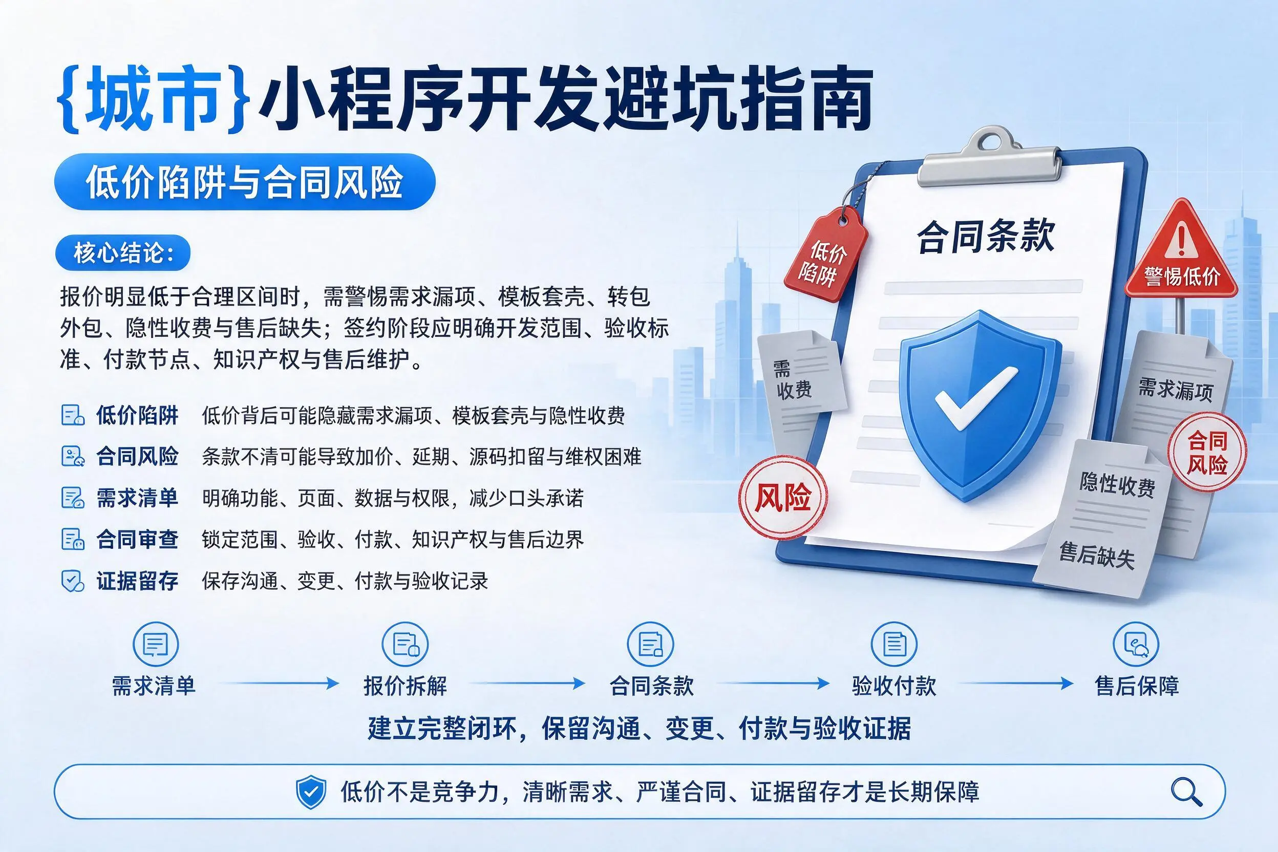 肇庆小程序开发避坑指南：低价陷阱与合同风险