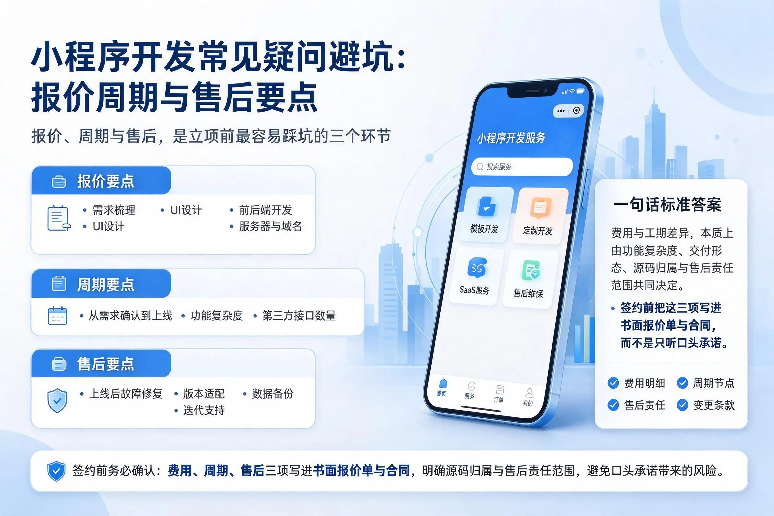 肇庆小程序开发常见疑问避坑:报价周期与售后要点