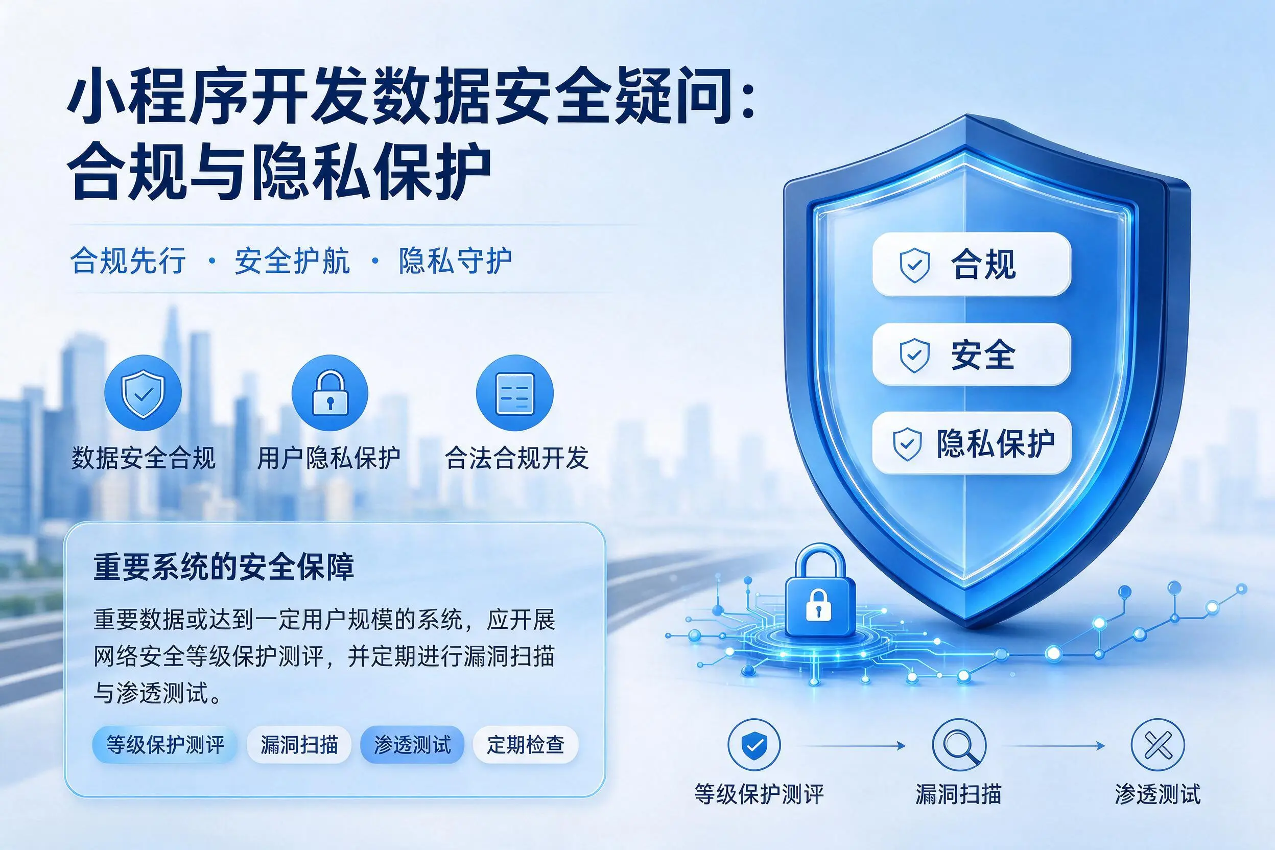 肇庆小程序开发数据安全疑问:合规与隐私保护