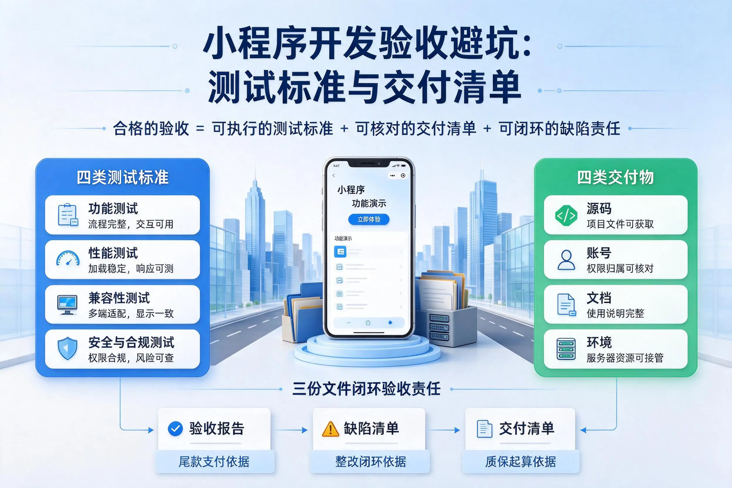 肇庆小程序开发验收避坑:测试标准与交付清单
