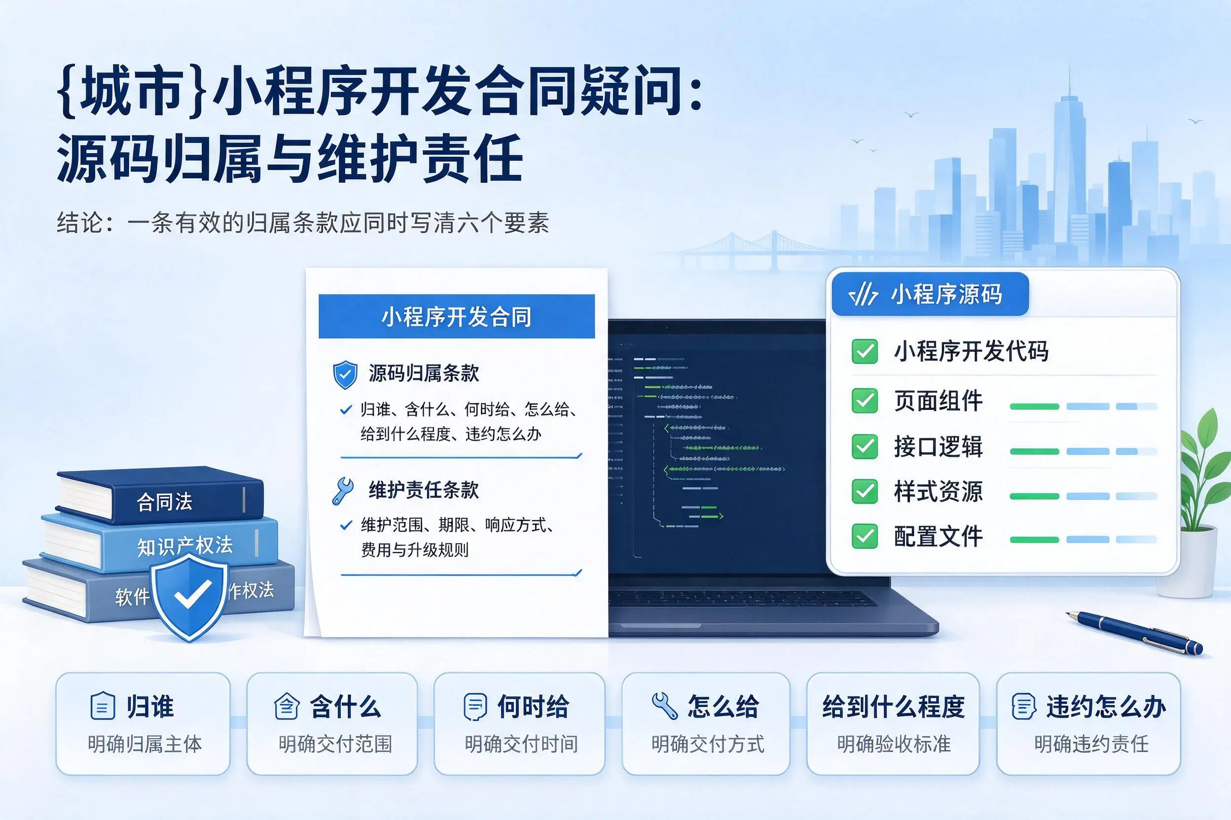 肇庆小程序开发合同疑问:源码归属与维护责任