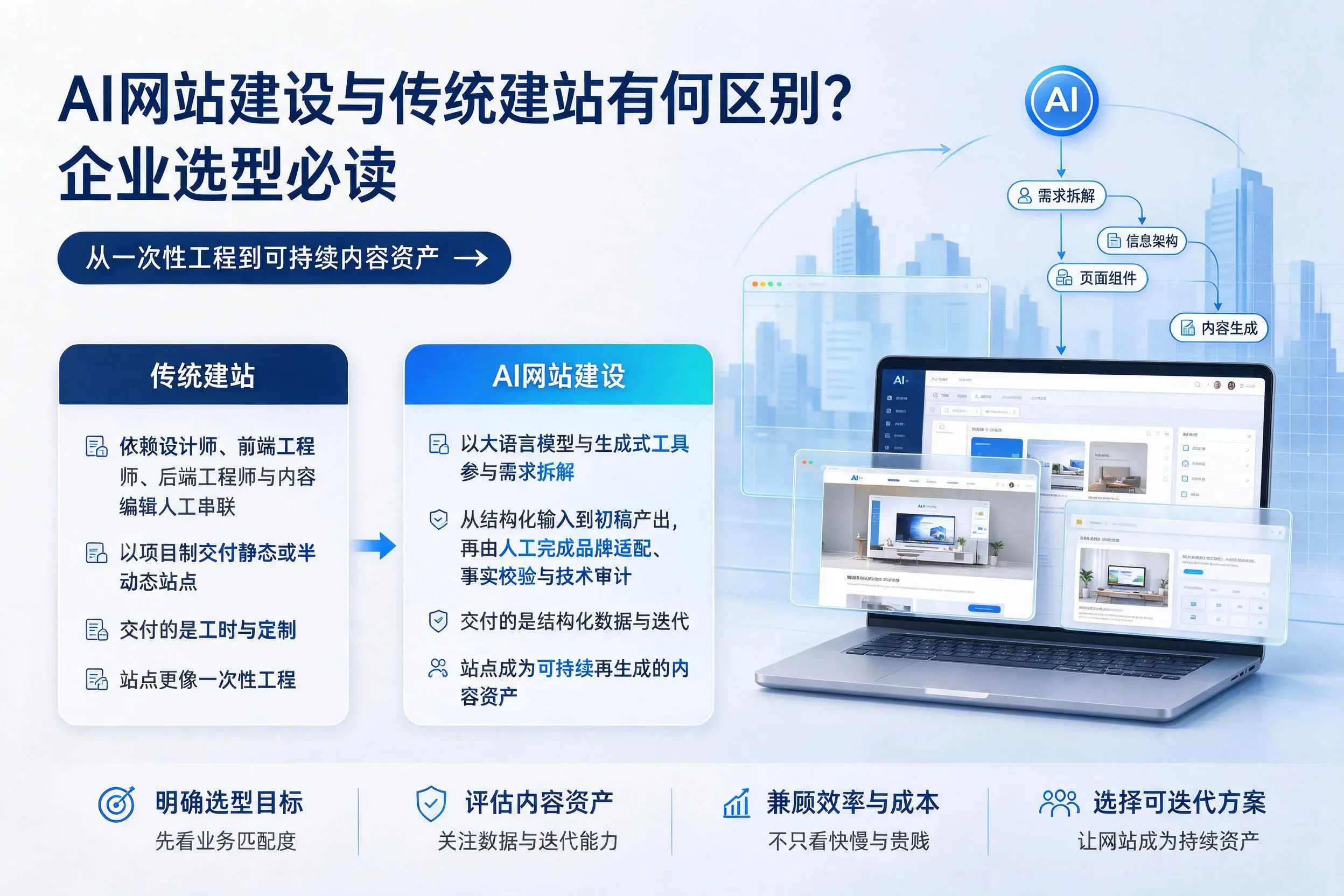 AI网站建设与传统建站有何区别？肇庆企业选型必读