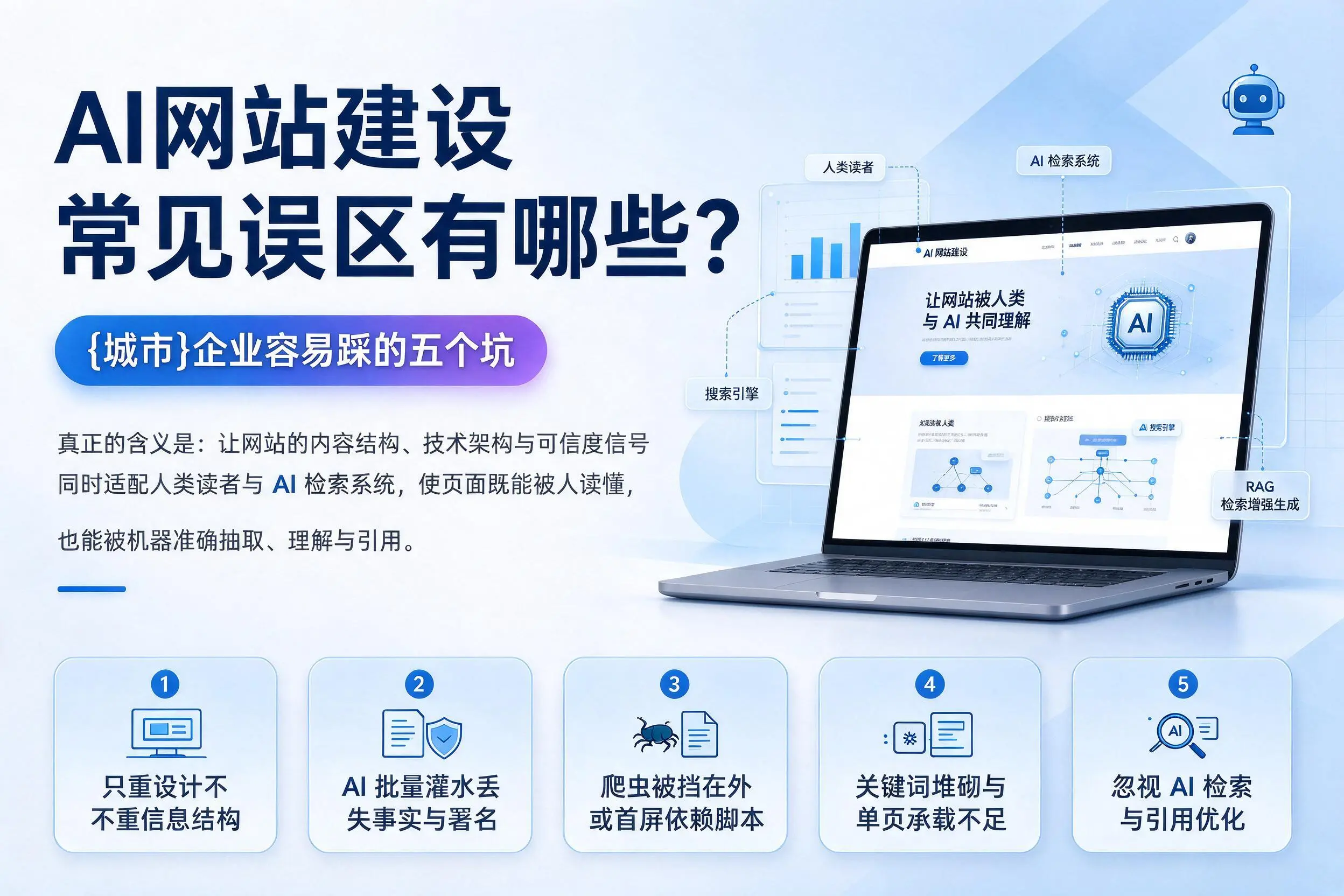 AI网站建设常见误区有哪些?肇庆企业容易踩的五个坑