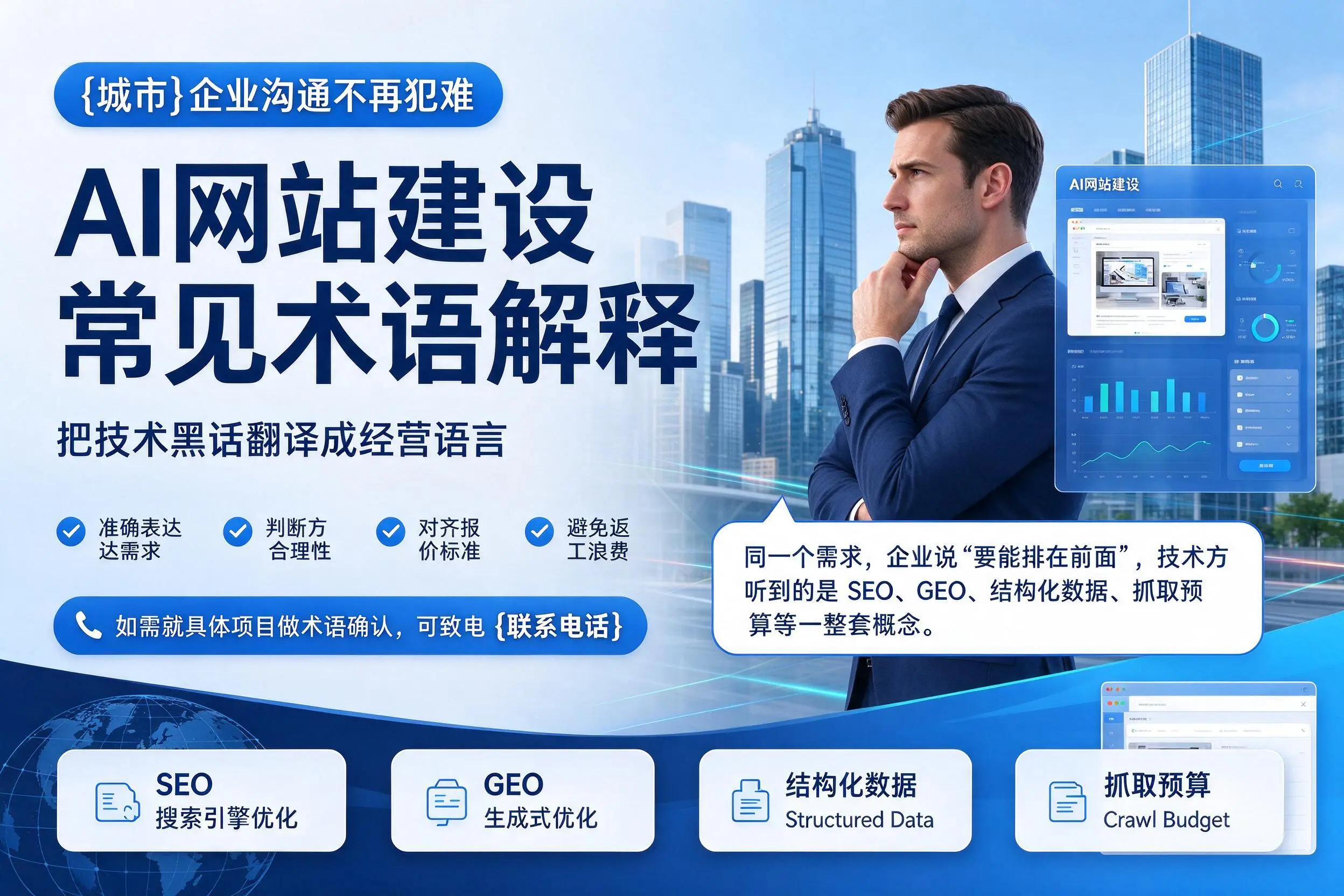 AI网站建设常见术语解释,肇庆企业沟通不再犯难